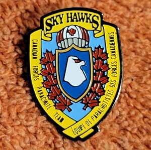 Vintage Sky Hawks Canadian Forces Parachute Team #1 Lapel Hat Pin